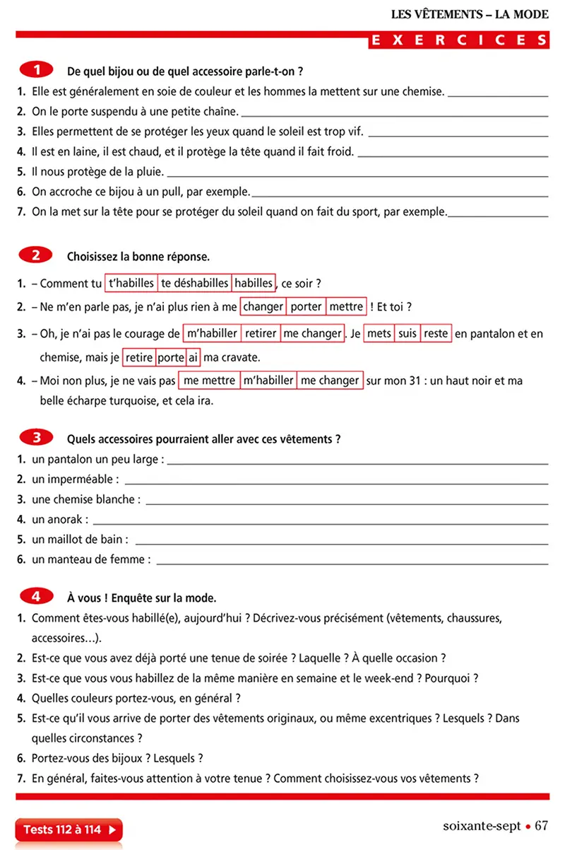Vocabulaire 1